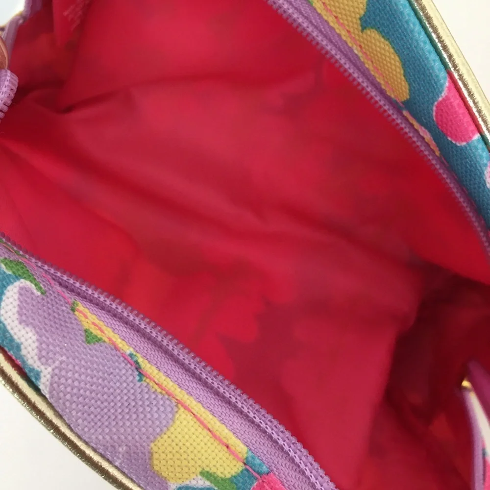 Lilly Pulitzer x Estée Lauder Makeup/Toiletry Cosmetic Bag Blue Pink Floral NEW